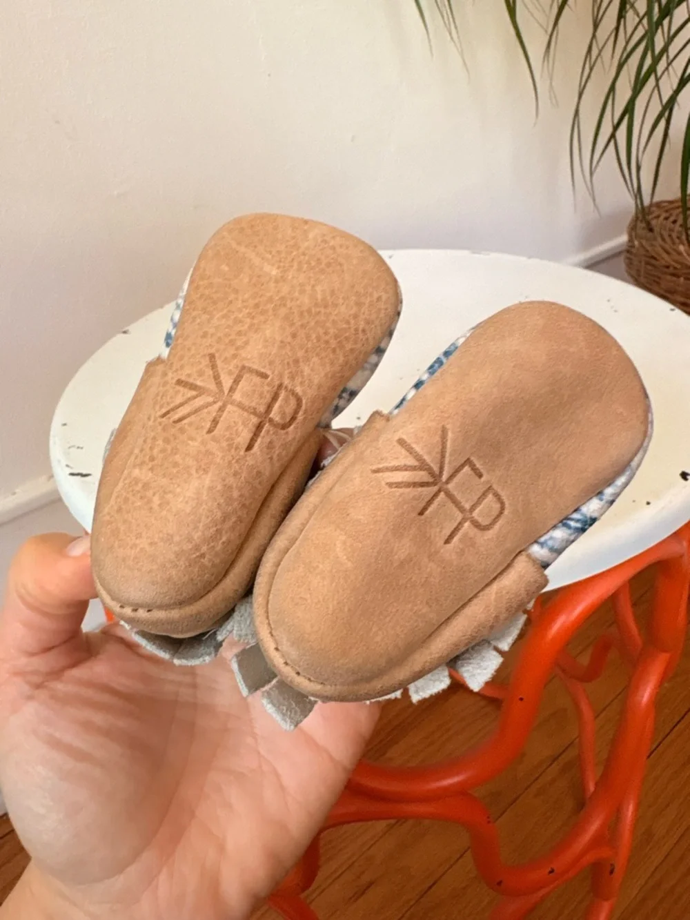 Tie-Dye Blue Baby Moccasins - Soft Slip-On Kids Shoes